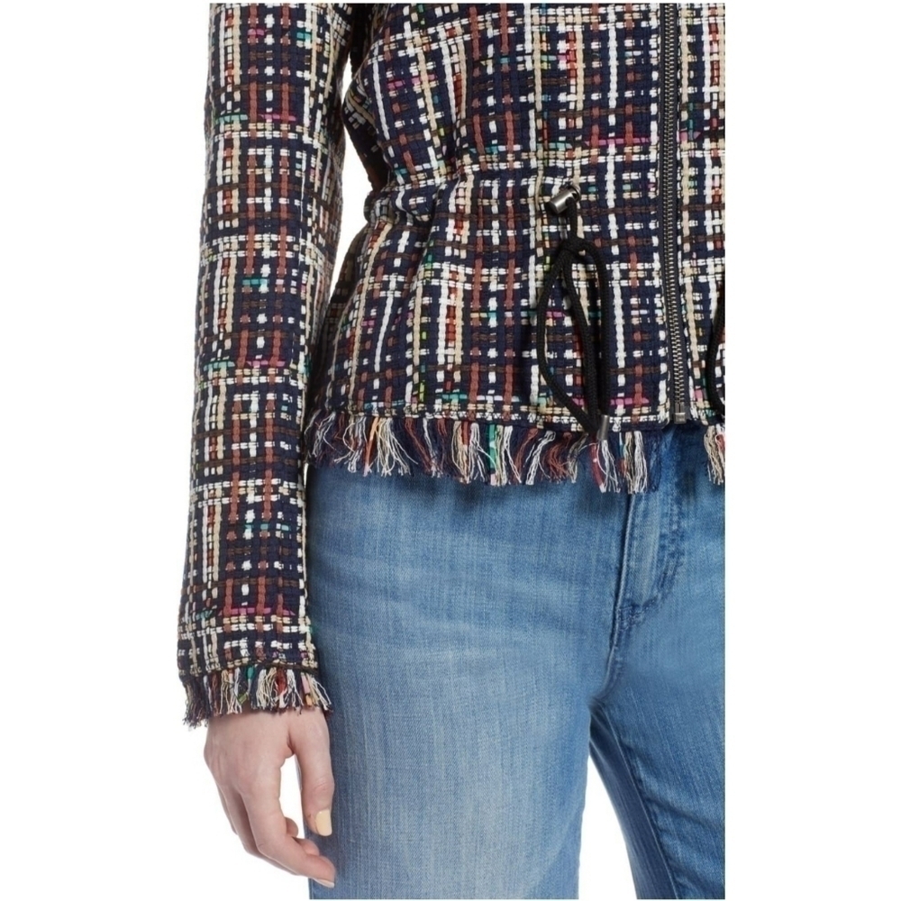 NEW Halogen Multi Colored Tweed Drawstring Waist Jacket - Picture 6 of 11